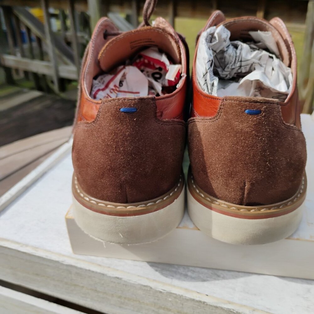 Florsheim Leather Derby Shoes – Cognac Brown – Size 10.5 – Classic Dress Casual - Picture 2 of 5